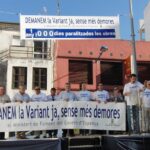 Lectura dels parlaments en la manifestació per la variant