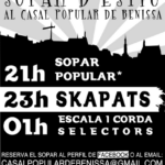 Cartell del sopar d'estiu de 2010 organitzat pel Casal Popular de Benissa