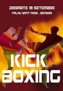 Cartell de la revetla de full-contact i kick-boxing organitza per la Comissió de Festes Puríssima Xiqueta 2011