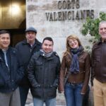 Els militants del Bloc de Benissa durant la seua acreditació com a fedataris a Les Corts Valencianes.