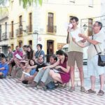 Un moment de la concentració del 15-M a Benissa