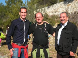 Els regidors amb Miguel Ángel Soliveres, del Grup Margalló