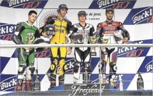 El podi de Stock Extreme amb Alarcos, Morales, Smith i Forés