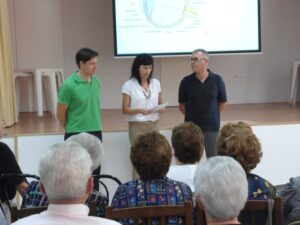 La regidora amb Francisco Buigues i Josep Pastor