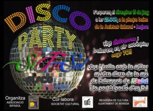 Cartell de la festa disco de Sifasol