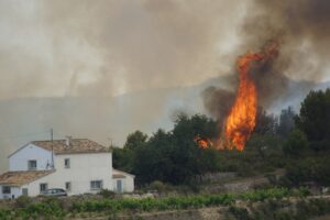 El incendi a Benissa prop d'una caseta