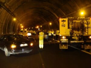Simulacre en l'interior del túnel del Mascarat Simulacre en l'interior del túnel del Mascarat