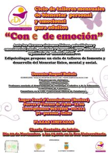 Cartell del cicle de tallers "Con E de Emoción"