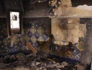 Estat en què va quedar la casa incendiada a Benissa