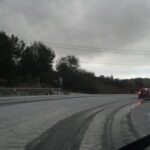 Carretera plena de granissol a l'altura del Butà a Benissa (Foto d'Amparo Moncho)