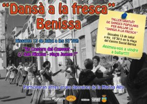 Cartell de la Dansà a la fresca celebrat a Benissa