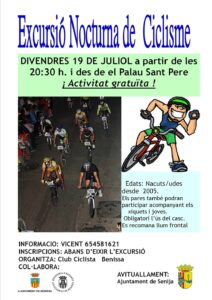 Cartell de la 1a Marxa Nocturna de Ciclisme de Benissa