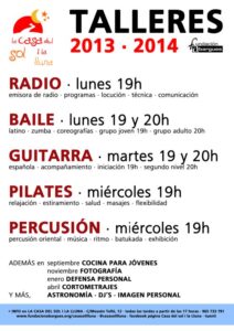 Cartell amb les activitats de la Casa del Sol i la Lluna