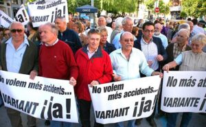 Manifestació per la variant a Benissa