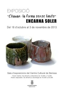 Cartell de l'exposició de ceràmica d'Encarna Soler a Benissa