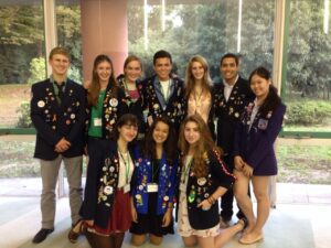 María (Depeu 2a per l'esquerra) amb altres alumnes d'intercanvi