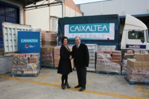 Raquel Soliveres amb el president de Caixaltea