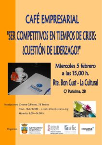 Cartell del café empresarial a Benissa