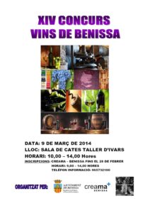 Cartell del XIVé Concurs de Vins de Benissa