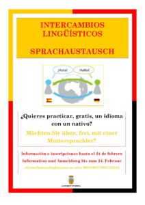 Cartell de l'intercanvi lingüístic Alemany-Valencià/Castellà