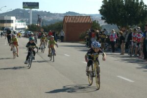 Cursa de la XXV Prova d'Escoles de Ciclisme de la Província d'Alacant disputada a Benissa