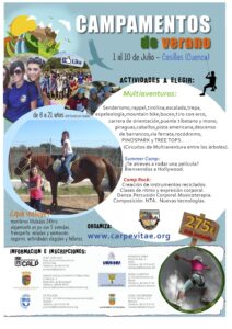 Cartell del campament d'estiu de la Regidoria de Joventut