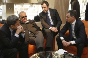 La cúpula del PP valencià en l'època de Camps: Rambla, Cotino, Serra i Costa. Tots menys Cotino estan imputats pel finançament il·legal