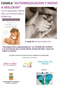 Cartell de la xerrada "Autoregulació i Por a Malcriar"