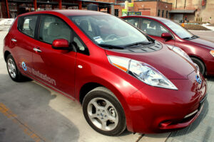 El model de cotxe elèctric Nissan Leaf (foto del flickr de wd wilson)