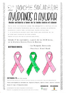 Cartell de la 2a Nit Solidària d'AECC Benissa