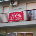 Balcó amb decoració de Nadal a Benissa