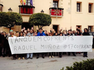 Protesta a Benissa amb solidaritat  a Raquel Muñoz i els altres activistes