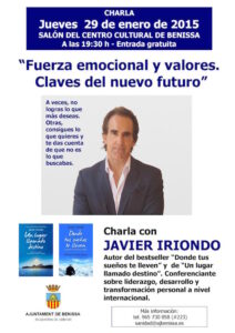 Cartell de la xerrada de Javier Iriondo a Benissa