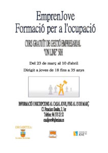 Cartell del curs de formació per a l'ocupació