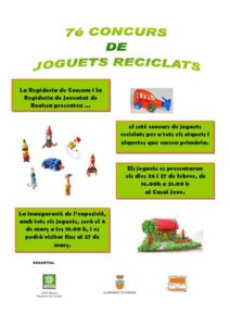 Cartell del 7é concurs de joguets reciclats de Benissa