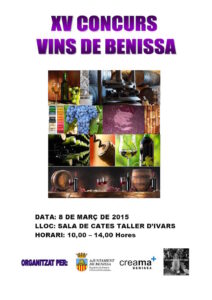 Cartell del XVé Concurs de Vins de Benissa