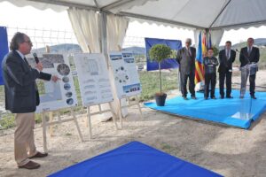 Inauguració de la primera pedra del parc de bombers de Benissa