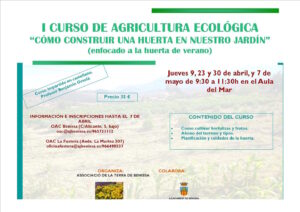 Cartell del curs d'agricultura ecològica