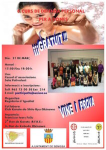 Cartell del curs de defensa personal per a dones