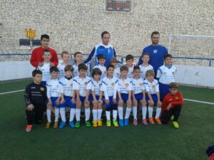 L'equip Prebenjamí A de la UD Benissa