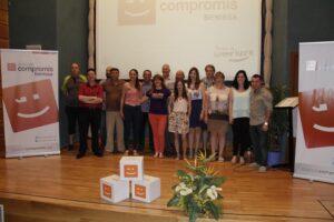 Els membres de Compromís a Benissa amb Mireia Mollà