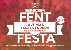 Cartell de la festa "Reiniciem fent festa!"