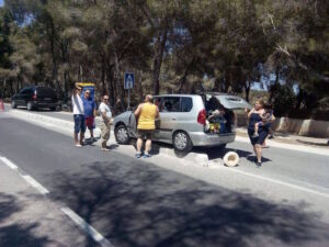 Accident a la carretera de la costa de Benissa