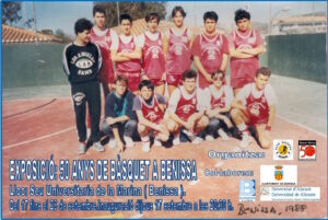 Cartell de l'exposició del 50 aniversari del bàsquet a Benissa