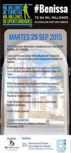 Programa del Dia Mundial del Turisme a Benissa