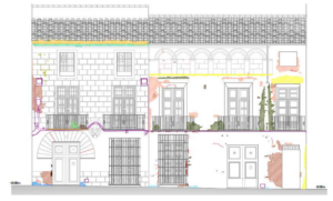 Façana de les edificacions al Carrer Puríssima