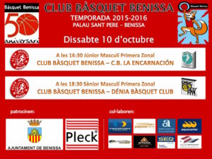 Cartell de l'inici de temporada del Club Bàsquet Benissa