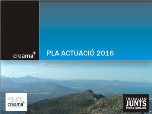 Imatge del Pla d'Actuació 2016 de Creama