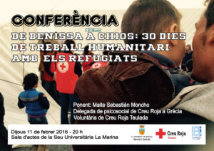 Cartell de la xerrada sobre els refugiats sirians