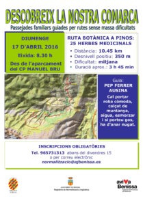 Cartell de la ruta botànica a Pinos